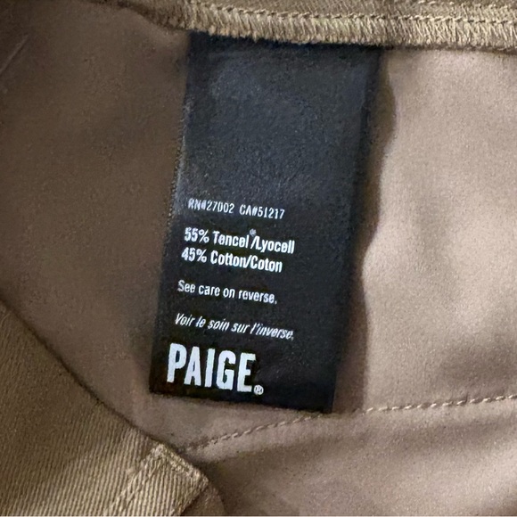 PAIGE Anthropologie Maureen Trouser Midi Skirt Size 2 Tencel Cotton Beige Tan - Picture 11 of 12